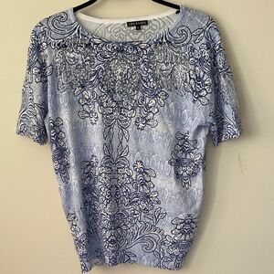 Blue Floral Women's Blouse